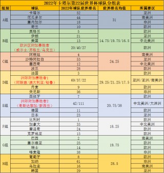2022卡塔尔世界杯比分表(2022卡塔尔世界杯赛程公布)