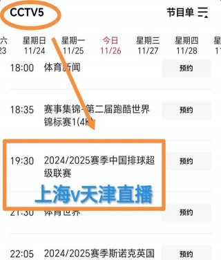 今晚cctv5直播节目表(今晚cctv5直播节目表主持人名单)