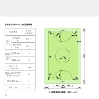 五人制足球场尺寸(五人制足球场尺寸图 平面图)