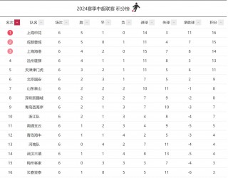 2019中超联赛积分榜(2019年中超最终积分榜)
