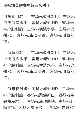 亚冠八强赛程表(亚冠八强赛程表C罗)
