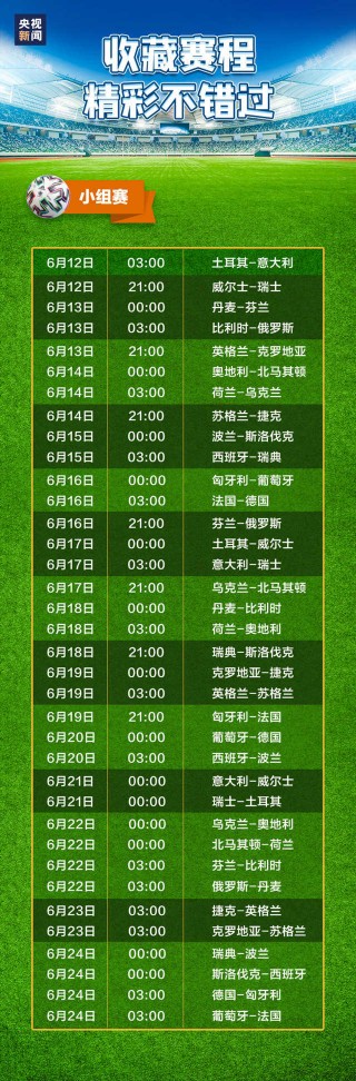 2021欧洲杯开赛时间(2021欧洲杯开赛时间几点)