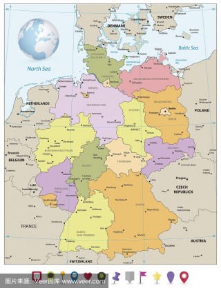 德国地图(德国地图2024年高清最新版)