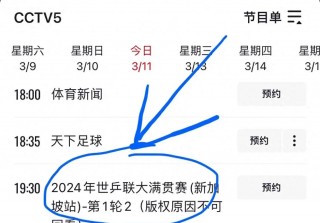 中央5套体育频道节目表(中央5套体育频道节目表中网直播)