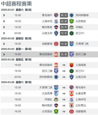 2019年中超赛程(2019年中超联赛赛程表介绍)
