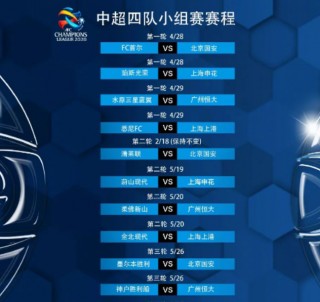 2019年中超赛程(2019中超赛程表和积分榜)