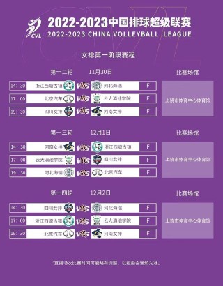 中国女排2023年比赛日程表(中国女排2023年比赛日程表格)