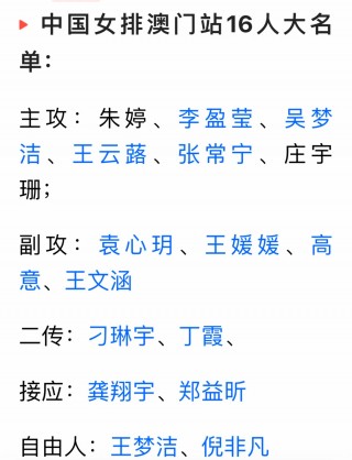 中国女排26人名单(中国女排26人名单分析)