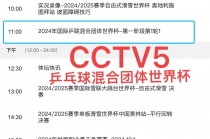 cctv5乒乓球比赛直播(cctv5乒乓球比赛直播赛程)