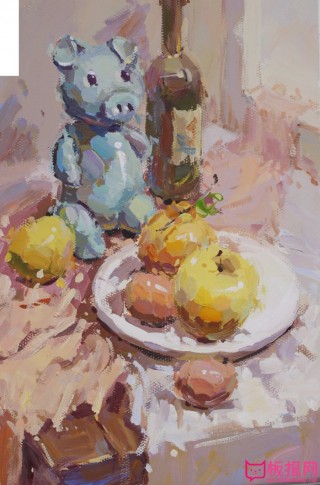红酒瓶水粉(红酒瓶水粉画法步骤调色)，红酒瓶水粉画法的调色与步骤，红酒瓶水粉画法的调色与步骤技巧