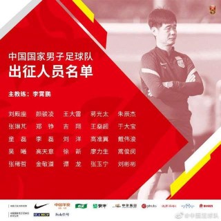 中国国家队名单(中国国家队名单男足)