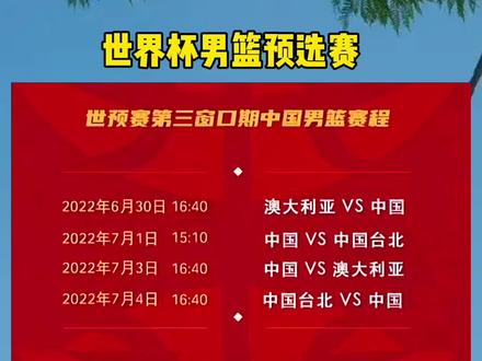 男篮世界杯2022赛程表直播(男篮世界杯2022赛程表直播视频)  第2张