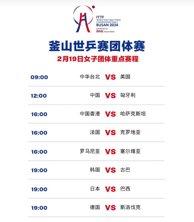 世乒联赛今日赛程表(世乒联赛今日赛程表新加坡)  第2张