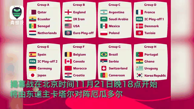 2022世界杯分组(2022世界杯分组对阵图)  第2张