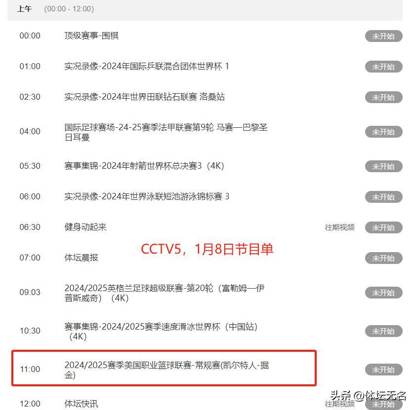 cctv5转播nba(cctv5转播nba赛程表)  第1张