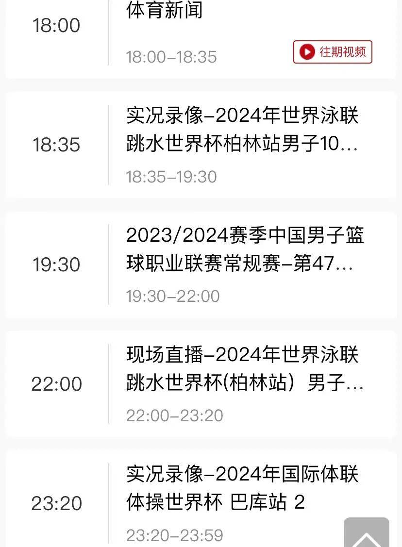 央视体育频道节目表(2025年4月4日央视体育频道节目表)  第2张