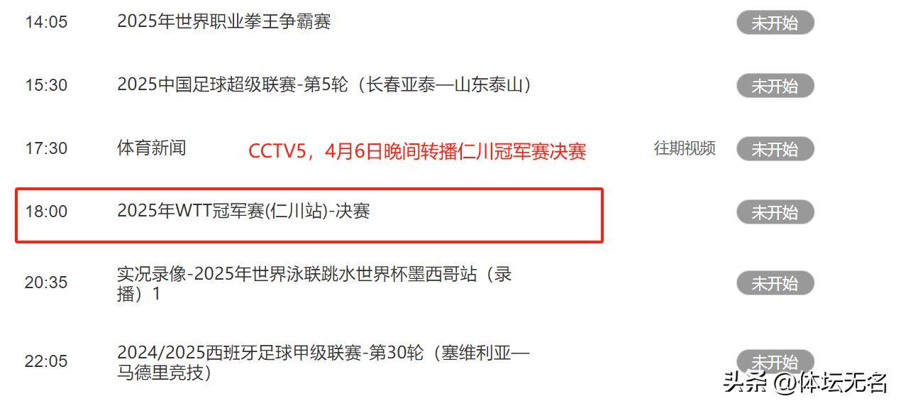 cctv5直播决赛(cctv5直播男单决赛)  第2张