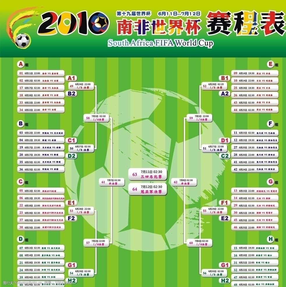 2010世界杯比赛结果表全部(2010世界杯比赛结果表全部比分)  第2张